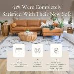 Cognac Tan Leather Right-Facing Sectional Sofa