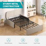 Beige Twin Size 2-in-1 Sofa Bed with Pillows