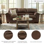 Brown Faux Leather Full Sofa Sleeper by Ashley
