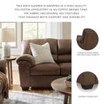 Brown Faux Leather Full Sofa Sleeper by Ashley