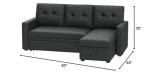 Contemporary Reversible Sleeper Sofa with Storage Chaise