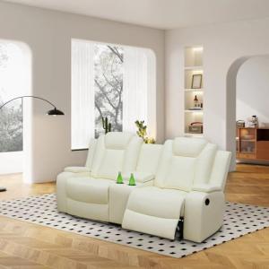 Power Recliner Loveseat with LED Lights and USB