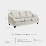 Ashley Genua White Sofa - 88" W, 38" D