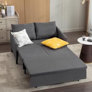 3-in-1 Convertible Sleeper Sofa Bed in Dark Gray