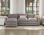 Modern 4-Seat Modular Sectional Sofa in Gray