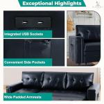 Lily Sectional Sleeper Sofa with USB Ports
