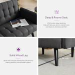 Modern Convertible Futon Sofa Bed with USB Ports