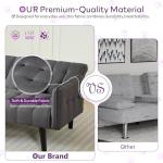 Modern Convertible Futon Sofa Bed with USB Ports