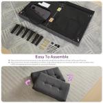 Modern Convertible Futon Sofa Bed with USB Ports