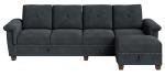 JAMFLY L-Shaped Convertible Sectional Sofa with Storage