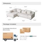 Acanva Modern L-Shaped Sectional Sofa Set