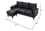 Panana L-Shaped Convertible Sofa with Ottoman