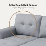 Reversible Black Leather Sleeper Sectional Sofa with Storage