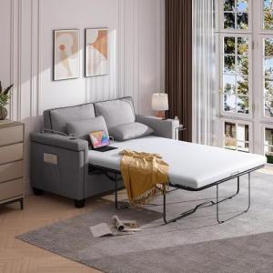 Transformable Sofa Bed with Memory Foam Mattress