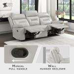 Light Grey Lexicon Recliner Sofa for Living Room