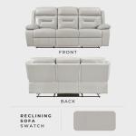 Light Grey Lexicon Recliner Sofa for Living Room