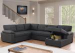 Cozy Dark Grey Modular Sleeper Sectional Sofa