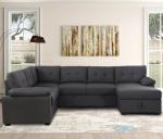 Cozy Dark Grey Modular Sleeper Sectional Sofa