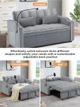 Compact 55" Convertible Velvet Futon Sofa Bed