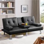 Yaheetech Adjustable Convertible Sofa Bed - Black