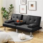 Yaheetech Adjustable Convertible Sofa Bed - Black