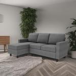 HONBAY Grey L-Shape Convertible Sectional Sofa