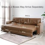Naomi Home Sleeper Sectional Sofa with Chaise