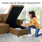 Naomi Home Sleeper Sectional Sofa with Chaise