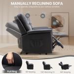 Consofa 3-Seater Reclining Sofa with Cup Holders