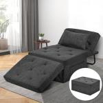 Versatile 4-in-1 Convertible Sofa Bed in Gray