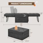 Versatile 4-in-1 Convertible Sofa Bed in Gray