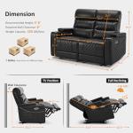 MCombo Electric Reclining Loveseat Sofa with USB Ports