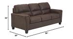 Navi Brown Faux Leather Queen Sleeper Sofa
