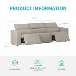 CECER Electric Reclining Sofa with USB Charging