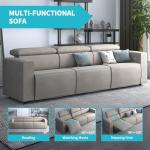 CECER Electric Reclining Sofa with USB Charging