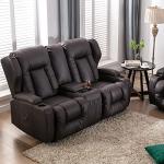 67" RV Loveseat Recliner Sofa with Console