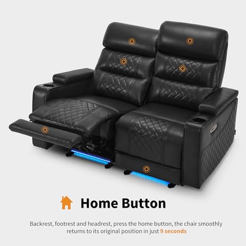 MCombo Electric Reclining Loveseat Sofa with USB Ports