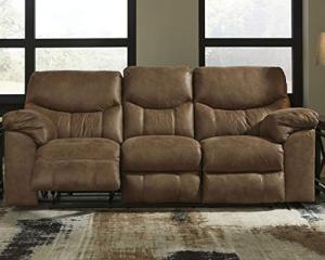 Ashley Boxberg Reclining Sofa in Bark Finish