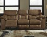 Ashley Boxberg Reclining Sofa in Bark Finish