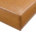 Tan Vegan Leather Ottoman by Modway