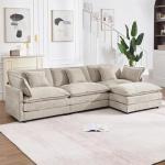 111.4" Modern L-Shaped Modular Sofa Set