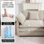 111.4" Modern L-Shaped Modular Sofa Set