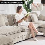 111.4" Modern L-Shaped Modular Sofa Set