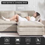 111.4" Modern L-Shaped Modular Sofa Set