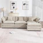 111.4" Modern L-Shaped Modular Sofa Set