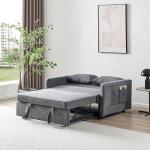 3-in-1 Convertible Sleeper Sofa Bed in Dark Grey