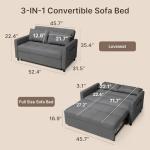Gizoon 3-in-1 Convertible Sleeper Sofa Couch