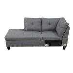LOPOO 97" Grey L-Shaped Modular Sofa Set
