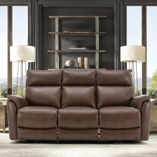 Power Reclining Sofa with USB Ports - Dark Brown