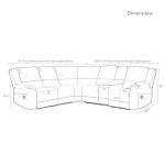 Cozy Leather Sectional Sofa with Recliners and Cup Holders